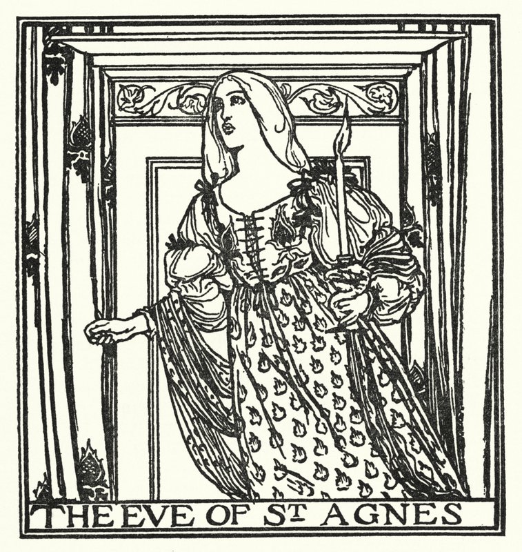 Illustration für Gedichte von John Keats: Der Abend vor St. Agnes von Robert Anning Bell
