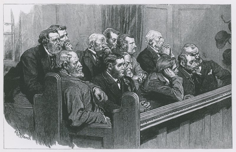 Skizzen in den Royal Courts of Justice: Eine gewöhnliche Jury von Robert Barnes