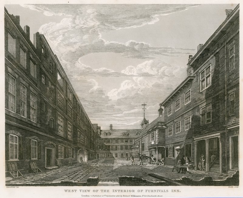Westansicht des Inneren von Furnival