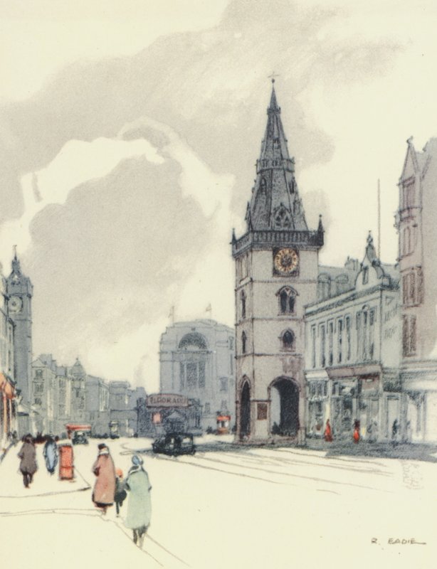 Glasgow: Das Tolbooth und der Tron-Turm von Robert Eadie
