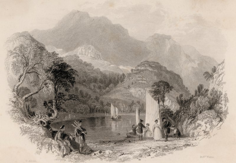 Pass der Trossachs, Loch Katrine, Schottland von Robert Wallis