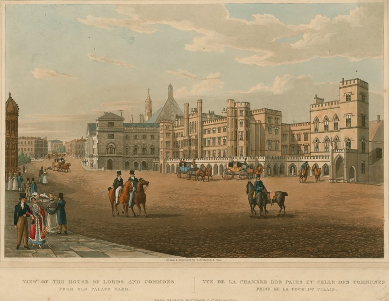 Blick auf die Houses of Lords und Commons vom Old Palace Yard von Robert the Elder and Younger Havell