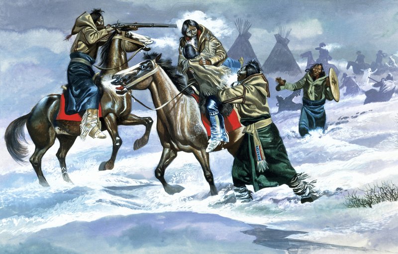 Indianer im Schnee von Ron Embleton