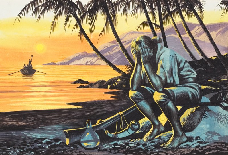 Gestrandeter Mann von Ron Embleton