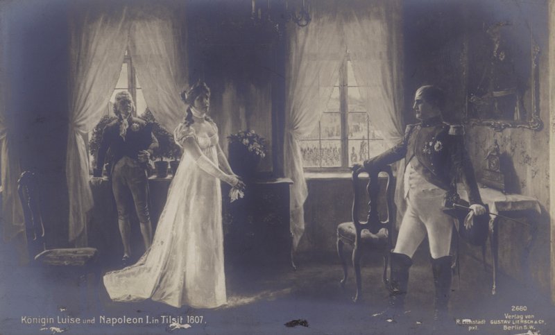 Königin Louise von Preußen trifft Napoleon in Tilsit von Rudolf Eichstaedt