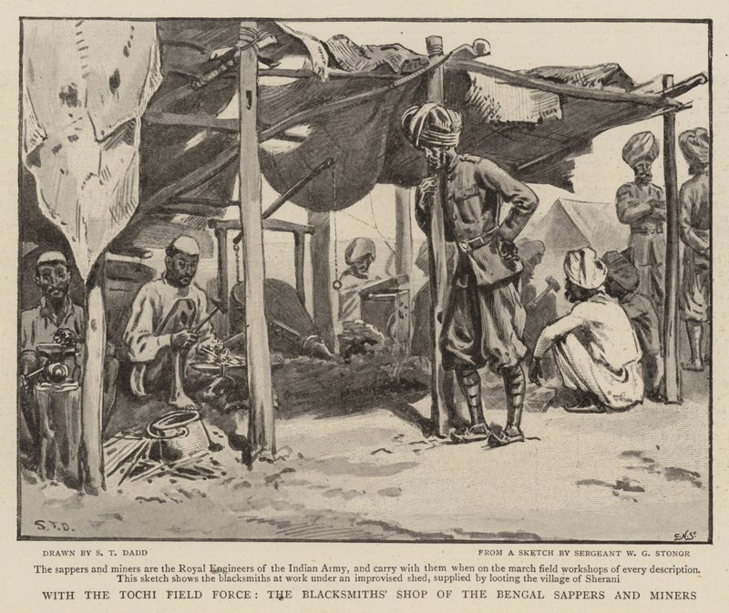 Mit der Tochi-Feldtruppe, die Schmiede der Bengal Sappers und Miners von S.T. Dadd