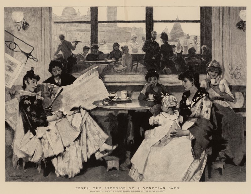 Festa, das Innere eines venezianischen Cafés von Samuel Melton Fisher