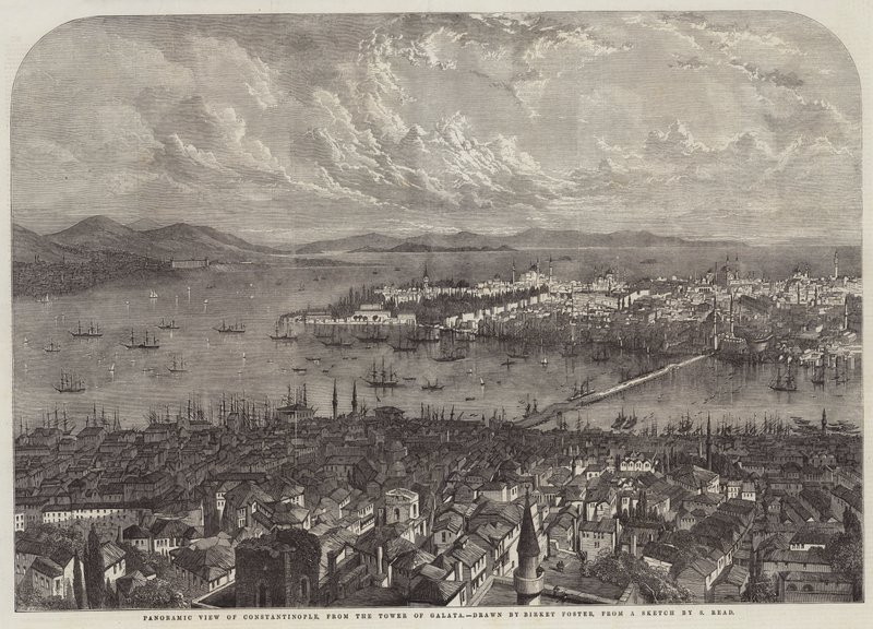 Panoramablick auf Konstantinopel, vom Galataturm von Samuel Read