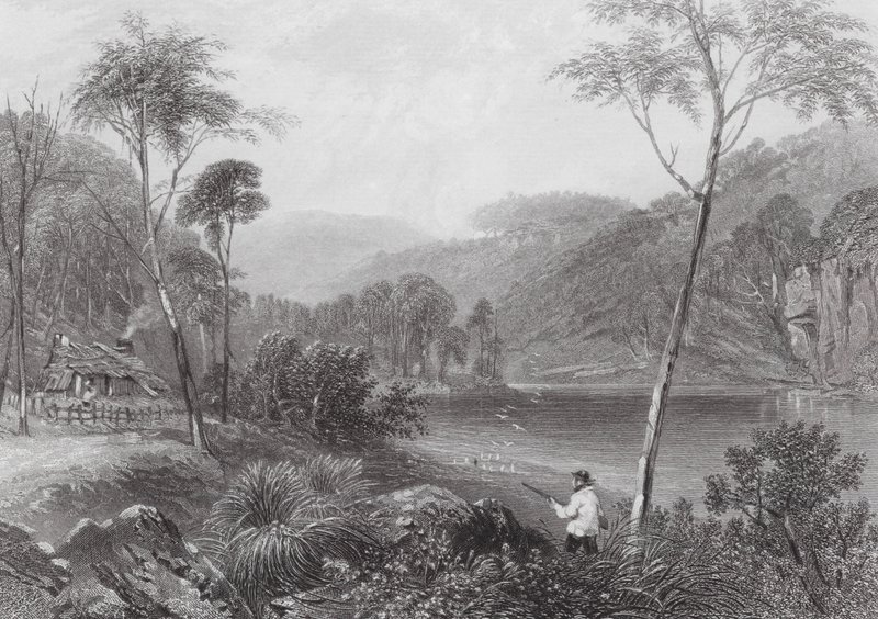 Australien: Fairlight Glen, am Warragamba von Samuel (after) Prout