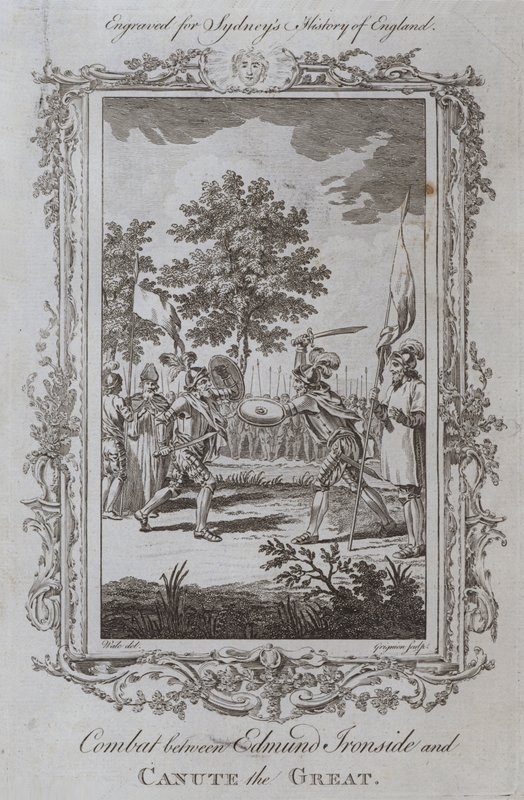 Kampf zwischen Edmund Ironside und Knut dem Großen von Samuel (after) Wale