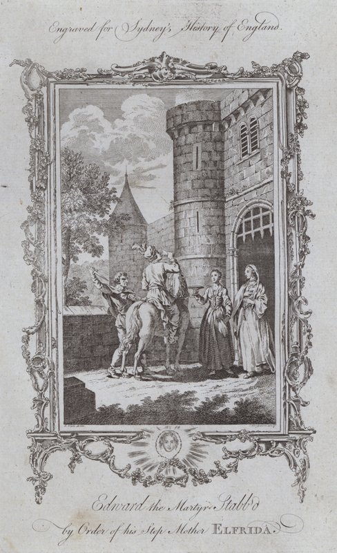 Edward der Märtyrer, erstochen auf Befehl seiner Stiefmutter Elfrida von Samuel (after) Wale