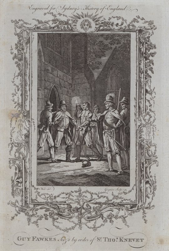 Guy Fawkes wird auf Befehl von Sir Thomas Knevet verhaftet von Samuel (after) Wale