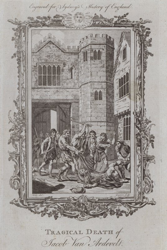 Tragischer Tod von Jacob Van Artevelde (Gravur) von Samuel (after) Wale
