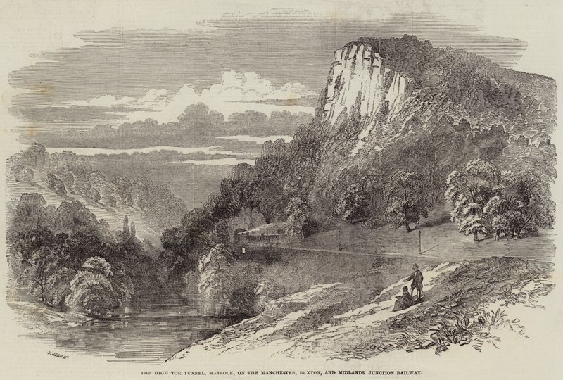 Der High Tor Tunnel, Matlock, an der Manchester, Buxton und Midlands Junction Railway von Samuel Read