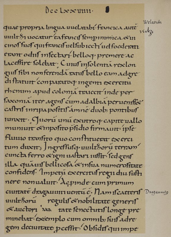Bericht über Karls des Großen Überquerung der Elbe, 789 von School German