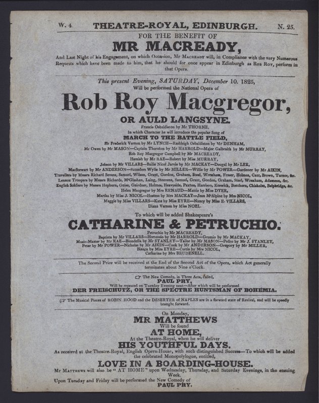 Theaterprogramm für das Theatre Royal, Edinburgh von Scottish School