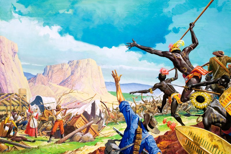 Die Buren kämpfen um das Gelobte Land von Severino Baraldi