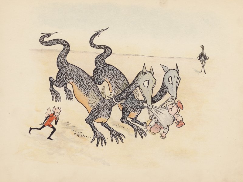 Illustration für Little Twin Dragons von S Rosamond Praeger von Sophia Rosamond Praeger