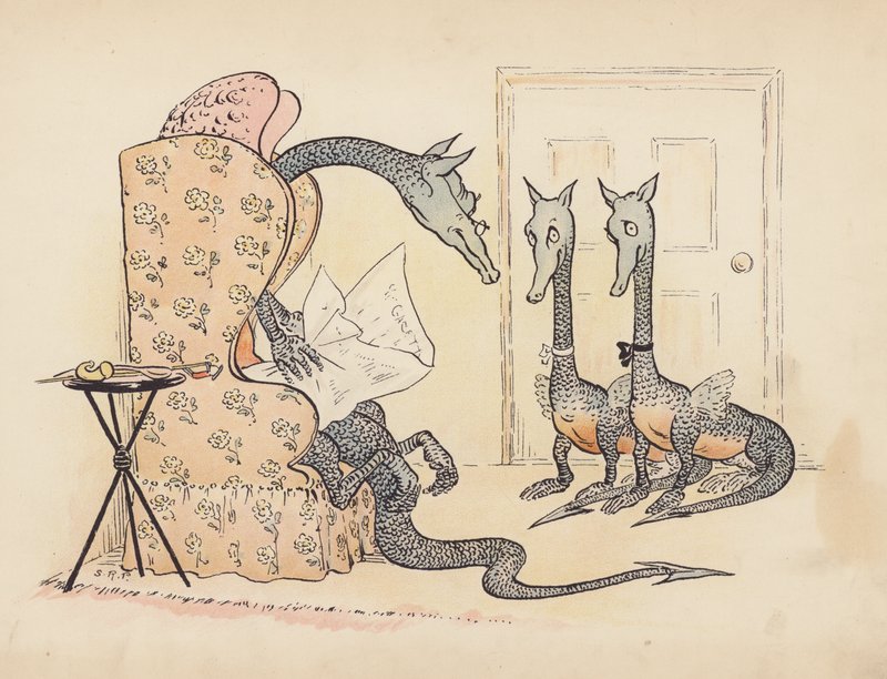 Illustration für Little Twin Dragons von S Rosamond Praeger von Sophia Rosamond Praeger