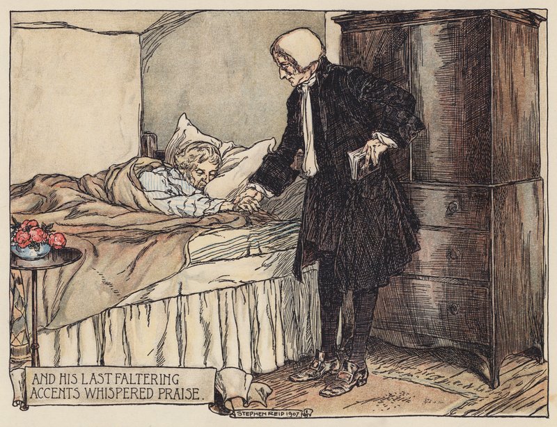 Illustration für Das verlassene Dorf von Oliver Goldsmith von Stephen Reid