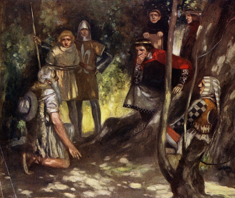 Heiliger Ludwig von Frankreich im Wald von Vincennes von Stephen Reid