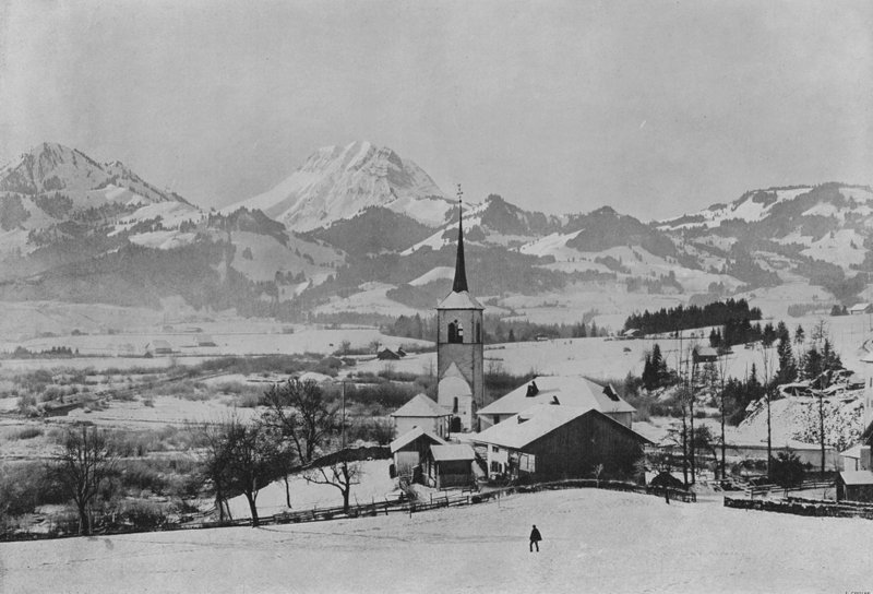 Le Moleson, Ansicht von Broc, Gruyere von Swiss Photographer