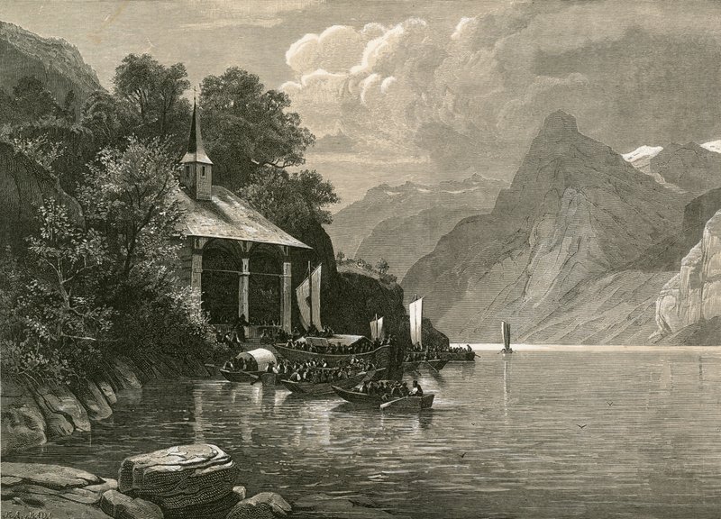 Tells Kapelle auf der Tellenplatte, Bucht von Uri von Swiss School