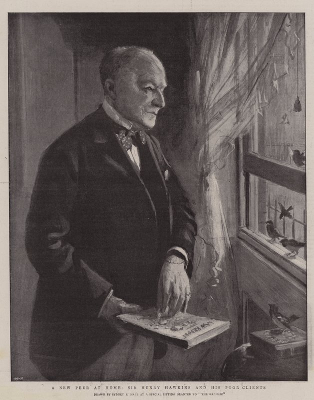 Ein neuer Peer zu Hause, Sir Henry Hawkins und seine armen Klienten von Sydney Prior Hall