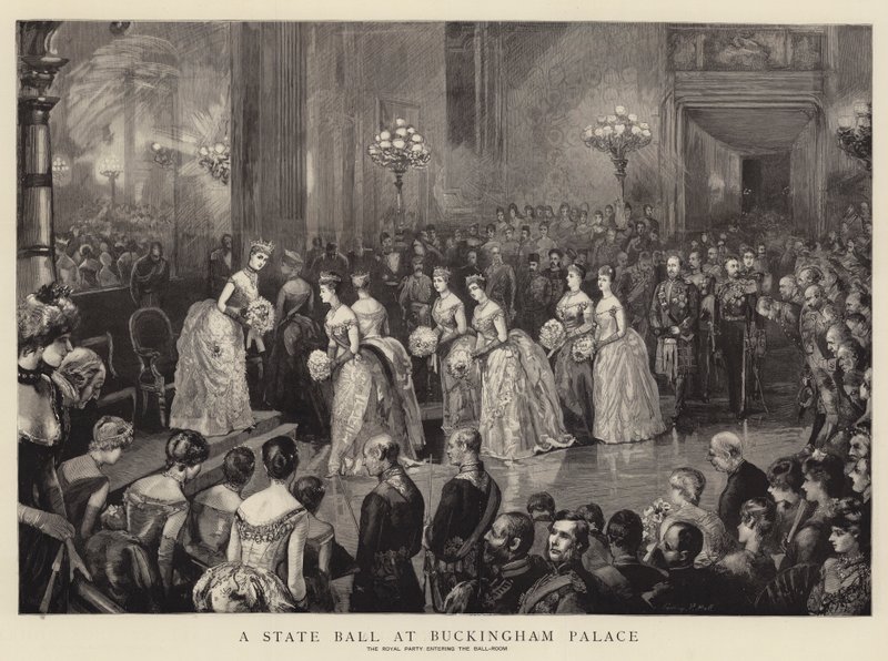 Ein Staatsball im Buckingham Palace von Sydney Prior Hall