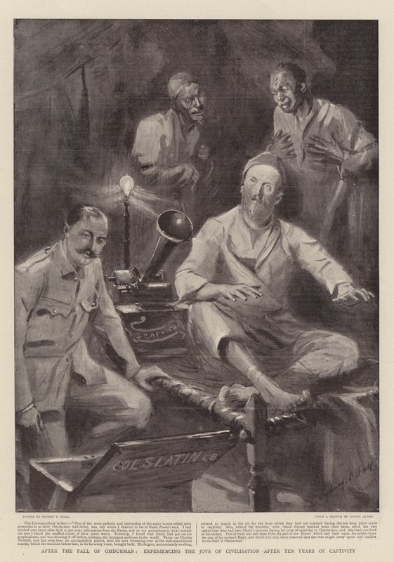 Nach dem Fall von Omdurman, die Freuden der Zivilisation nach zehn Jahren Gefangenschaft erleben von Sydney Prior Hall