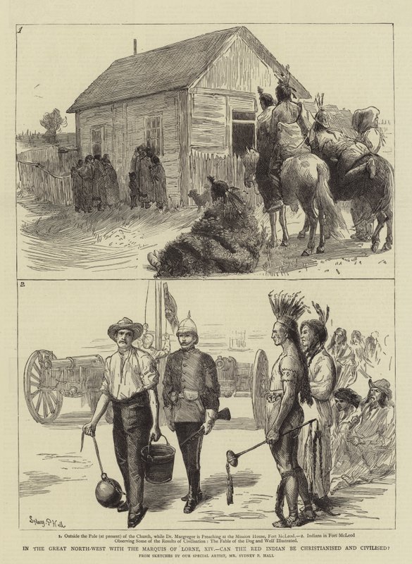 Im großen Nordwesten mit dem Marquis von Lorne, XIV, Kann der Rothäutige christianisiert und zivilisiert werden von Sydney Prior Hall