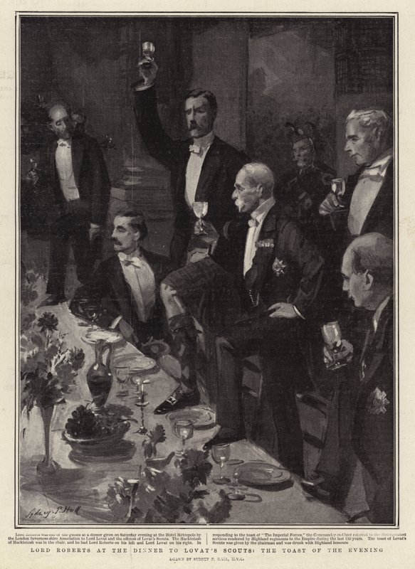 Lord Roberts beim Abendessen der Lovat