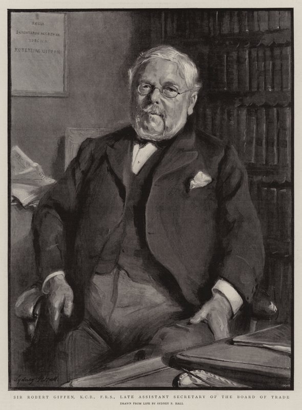 Sir Robert Giffen, KCB, FRS, ehemaliger stellvertretender Sekretär des Handelsamtes von Sydney Prior Hall