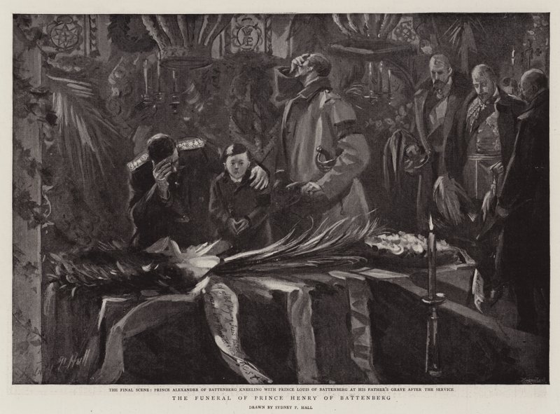 Das Begräbnis von Prinz Henry von Battenberg von Sydney Prior Hall