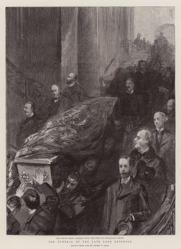 Die Beerdigung des verstorbenen Lord Leighton von Sydney Prior Hall