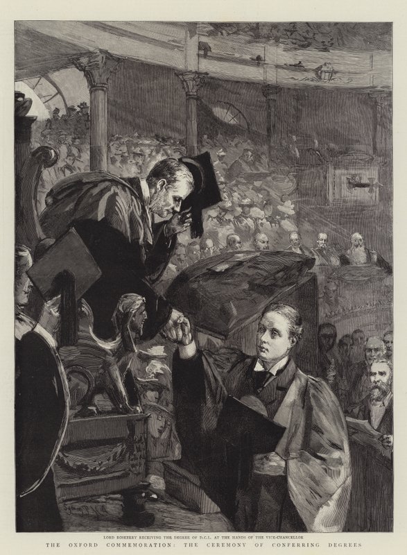 Die Oxford-Feier, die Zeremonie der Verleihung von Abschlüssen von Sydney Prior Hall