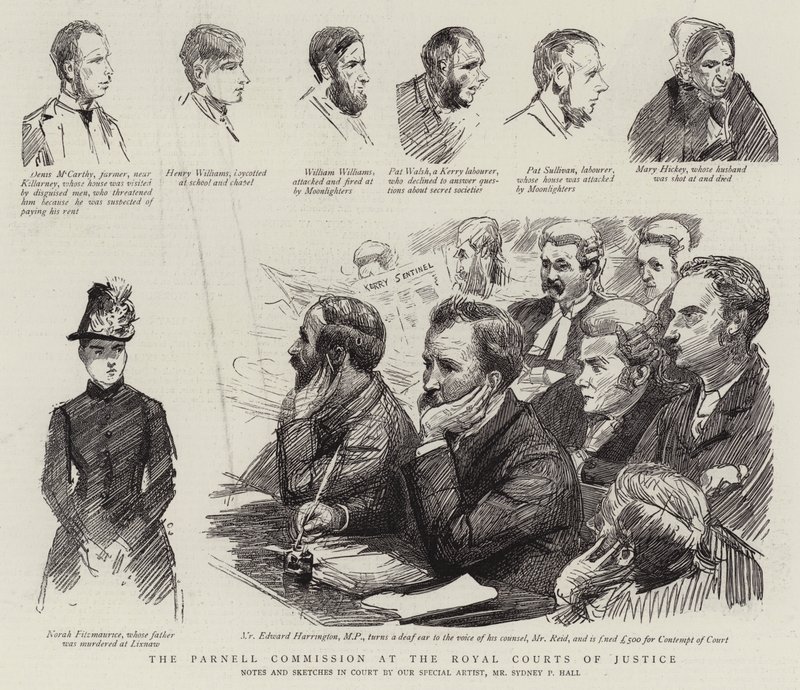 Die Parnell-Kommission am Royal Courts of Justice von Sydney Prior Hall