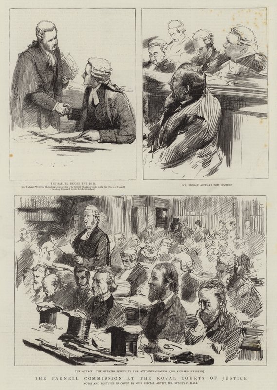 Die Parnell-Kommission am Royal Courts of Justice von Sydney Prior Hall