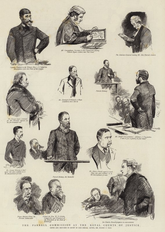 Die Parnell-Kommission am Royal Courts of Justice von Sydney Prior Hall