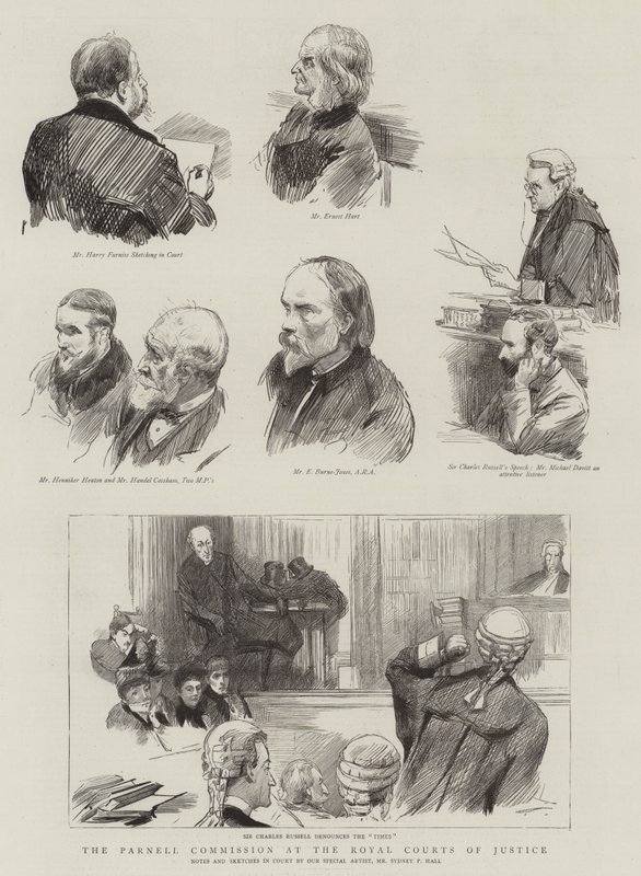Die Parnell-Kommission am Royal Courts of Justice von Sydney Prior Hall