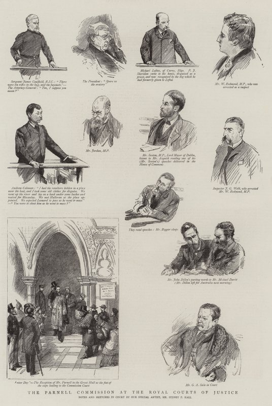 Die Parnell-Kommission am Royal Courts of Justice von Sydney Prior Hall