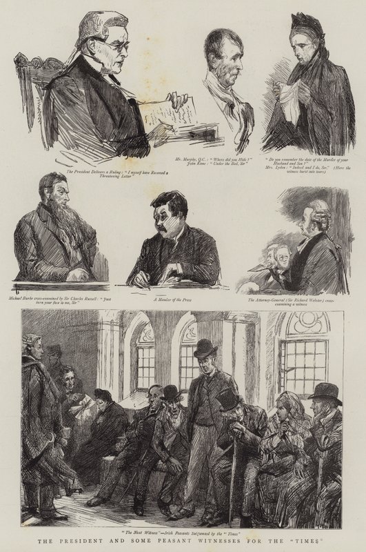 Der Präsident und einige Bauernzeugen für The Times von Sydney Prior Hall