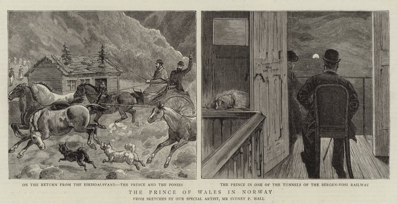 Der Prinz von Wales in Norwegen von Sydney Prior Hall