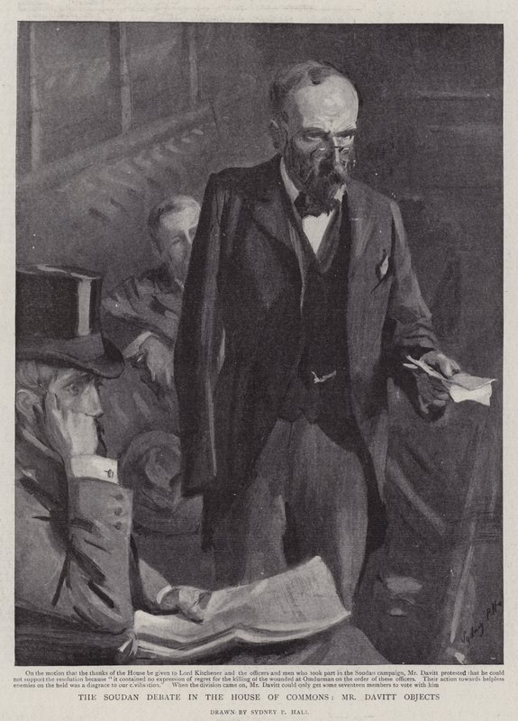 Die Sudan-Debatte im Unterhaus, Mr. Davitt widerspricht von Sydney Prior Hall