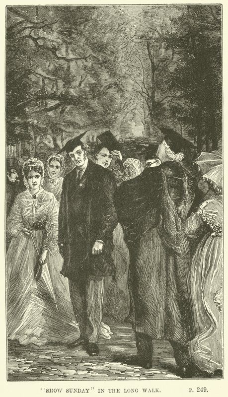 Illustration für Tom Brown in Oxford von Thomas Hughes von Sydney Prior after Hall