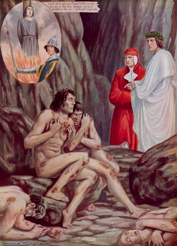 Illustration zur Göttlichen Komödie von Dante von Tancredi Scarpelli