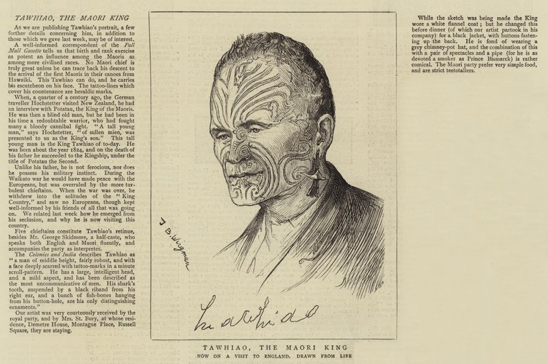 Tawhiao, der Maori-König von Theodore Blake Wirgman