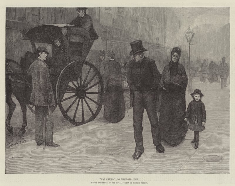 Alte Freunde, in der Ausstellung der Royal Society of British Artists von Theodore Flavel Cook
