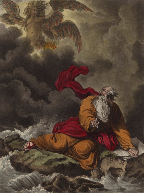 Ezechiel und die Cherubim von Theodore (after) Lane