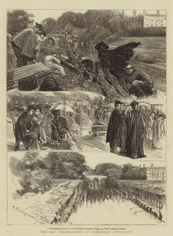 Die Maifeierlichkeiten an der Universität Cambridge von Theodore Blake Wirgman